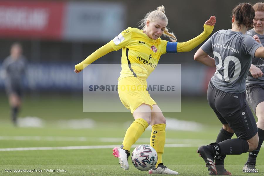 Franziska Gibfried, Sportpark Heuchelhof, Würzburg, 12.02.2023, sport, action, Fussball, Frauen, Landesliga Nordwest, Bezirksoberliga, ERL, FWK, SpVgg Erlangen, FC Würzburger Kickers II - Bild-ID: 2351400 Franziska Gibfried, Sportpark Heuchelhof, Würzburg, 12.02.2023, sport, action, Fussball, Frauen, Landesliga Nordwest, Bezirksoberliga, ERL, FWK, SpVgg Erlangen, FC Würzburger Kickers II - Bild-ID: 2351400