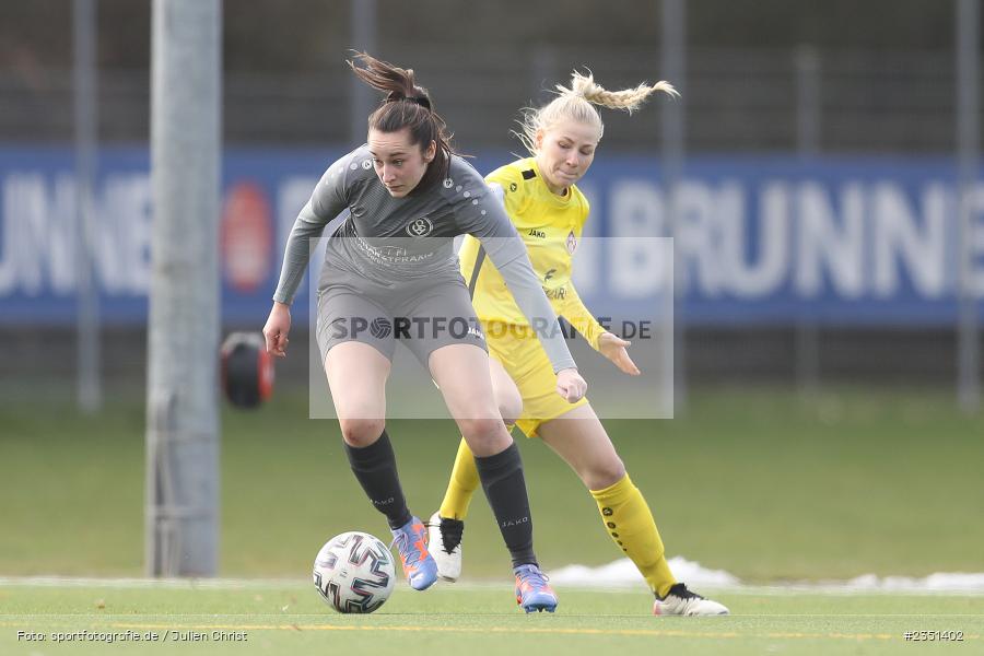 Marusha Knarr, Sportpark Heuchelhof, Würzburg, 12.02.2023, sport, action, Fussball, Frauen, Landesliga Nordwest, Bezirksoberliga, ERL, FWK, SpVgg Erlangen, FC Würzburger Kickers II - Bild-ID: 2351402 Marusha Knarr, Sportpark Heuchelhof, Würzburg, 12.02.2023, sport, action, Fussball, Frauen, Landesliga Nordwest, Bezirksoberliga, ERL, FWK, SpVgg Erlangen, FC Würzburger Kickers II - Bild-ID: 2351402