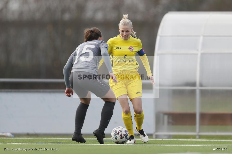 Franziska Gibfried, Sportpark Heuchelhof, Würzburg, 12.02.2023, sport, action, Fussball, Frauen, Landesliga Nordwest, Bezirksoberliga, ERL, FWK, SpVgg Erlangen, FC Würzburger Kickers II - Bild-ID: 2351408 Franziska Gibfried, Sportpark Heuchelhof, Würzburg, 12.02.2023, sport, action, Fussball, Frauen, Landesliga Nordwest, Bezirksoberliga, ERL, FWK, SpVgg Erlangen, FC Würzburger Kickers II - Bild-ID: 2351408