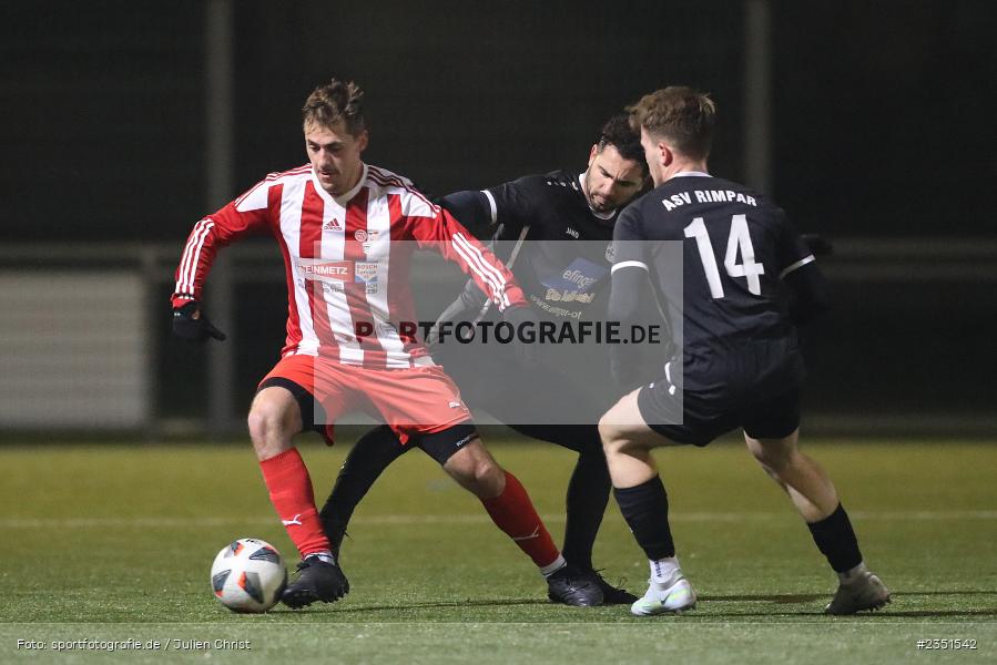 Dominik Seufert, Kunstrasenplatz, Rimpar, 14.02.2023, sport, action, Fussball, BFV, Landesliga Nordwest, Bezirksliga Unterfranken Ost, TSV Essleben, ASV Rimpar - Bild-ID: 2351542