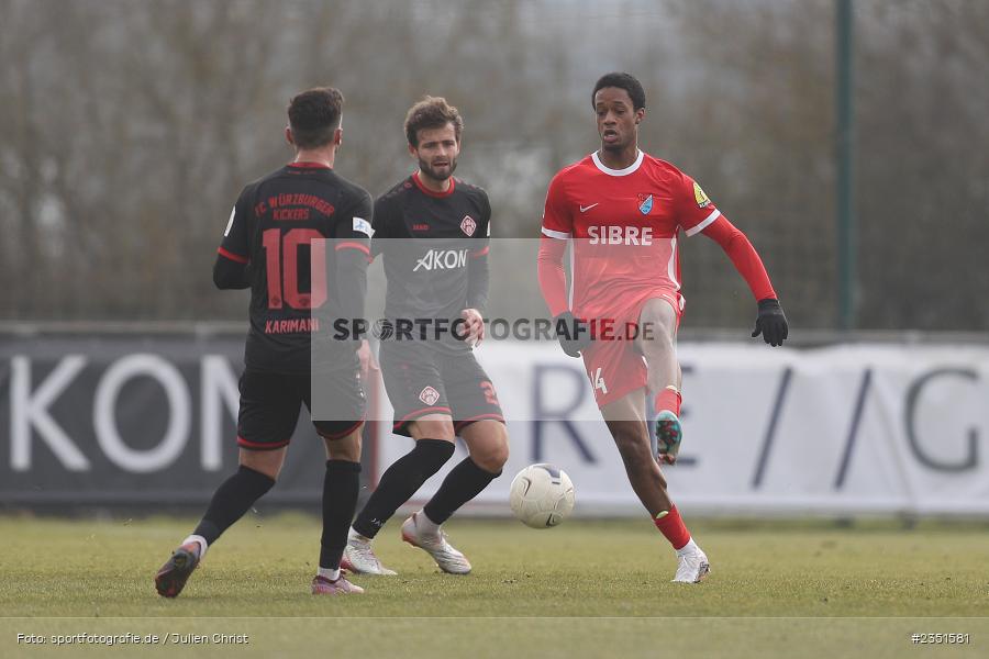 Franck Tehe, Sportgelände, Randersacker, 15.02.2023, sport, action, Fussball, BFV, Freundschaftsspiel, Regionalliga Südwest, Regionalliga Bayern, TSV, FWK, TSV Steinbach Haiger, FC Würzburger Kickers - Bild-ID: 2351581 Franck Tehe, Sportgelände, Randersacker, 15.02.2023, sport, action, Fussball, BFV, Freundschaftsspiel, Regionalliga Südwest, Regionalliga Bayern, TSV, FWK, TSV Steinbach Haiger, FC Würzburger Kickers - Bild-ID: 2351581