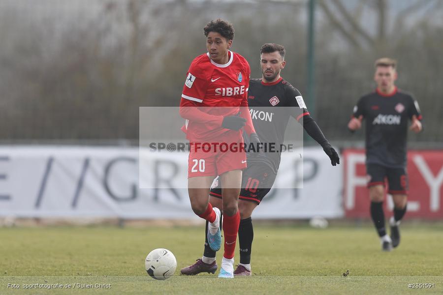 Leon Wolfgang Kwabena Bamf O Ampadu Wiafe, Sportgelände, Randersacker, 15.02.2023, sport, action, Fussball, BFV, Freundschaftsspiel, Regionalliga Südwest, Regionalliga Bayern, TSV, FWK, TSV Steinbach Haiger, FC Würzburger Kickers - Bild-ID: 2351591 Leon Wolfgang Kwabena Bamf O Ampadu Wiafe, Sportgelände, Randersacker, 15.02.2023, sport, action, Fussball, BFV, Freundschaftsspiel, Regionalliga Südwest, Regionalliga Bayern, TSV, FWK, TSV Steinbach Haiger, FC Würzburger Kickers - Bild-ID: 2351591