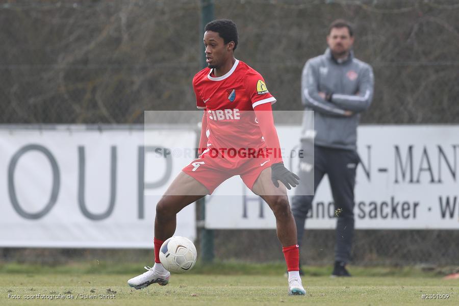Franck Tehe, Sportgelände, Randersacker, 15.02.2023, sport, action, Fussball, BFV, Freundschaftsspiel, Regionalliga Südwest, Regionalliga Bayern, TSV, FWK, TSV Steinbach Haiger, FC Würzburger Kickers - Bild-ID: 2351609 Franck Tehe, Sportgelände, Randersacker, 15.02.2023, sport, action, Fussball, BFV, Freundschaftsspiel, Regionalliga Südwest, Regionalliga Bayern, TSV, FWK, TSV Steinbach Haiger, FC Würzburger Kickers - Bild-ID: 2351609
