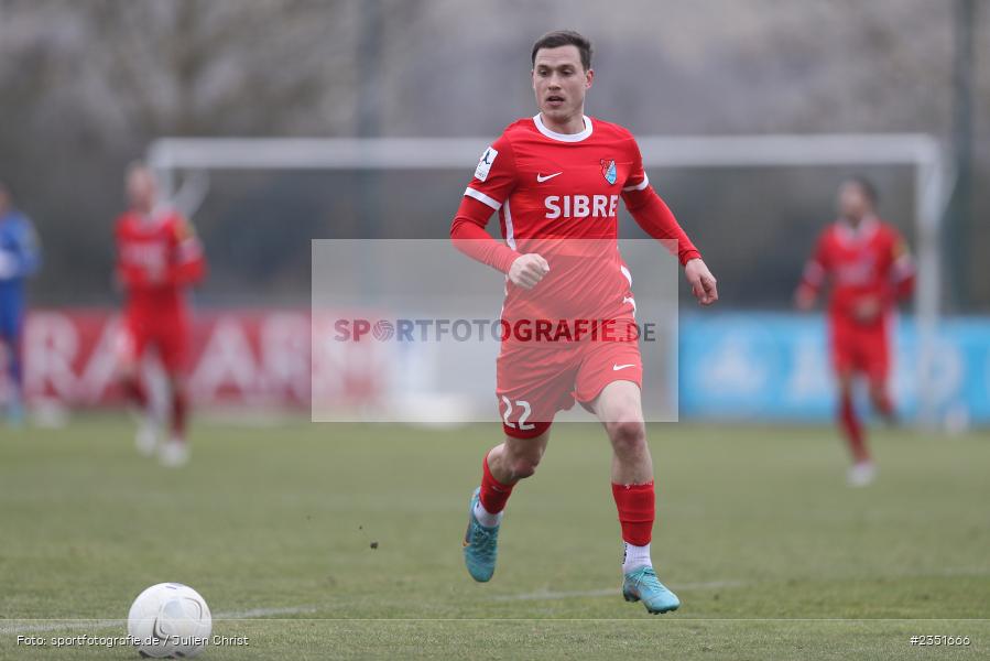 Gianluca Korte, Sportgelände, Randersacker, 15.02.2023, sport, action, Fussball, BFV, Freundschaftsspiel, Regionalliga Südwest, Regionalliga Bayern, TSV, FWK, TSV Steinbach Haiger, FC Würzburger Kickers - Bild-ID: 2351666