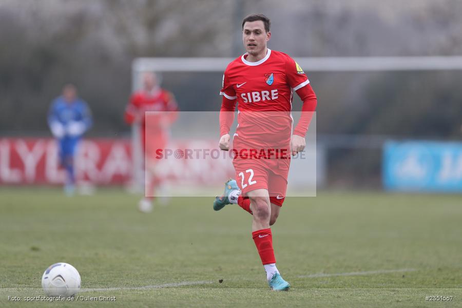 Gianluca Korte, Sportgelände, Randersacker, 15.02.2023, sport, action, Fussball, BFV, Freundschaftsspiel, Regionalliga Südwest, Regionalliga Bayern, TSV, FWK, TSV Steinbach Haiger, FC Würzburger Kickers - Bild-ID: 2351667 Gianluca Korte, Sportgelände, Randersacker, 15.02.2023, sport, action, Fussball, BFV, Freundschaftsspiel, Regionalliga Südwest, Regionalliga Bayern, TSV, FWK, TSV Steinbach Haiger, FC Würzburger Kickers - Bild-ID: 2351667