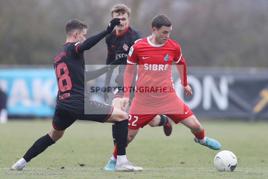 Gianluca Korte, Sportgelände, Randersacker, 15.02.2023, sport, action, Fussball, BFV, Freundschaftsspiel, Regionalliga Südwest, Regionalliga Bayern, TSV, FWK, TSV Steinbach Haiger, FC Würzburger Kickers - Bild-ID: 2351688