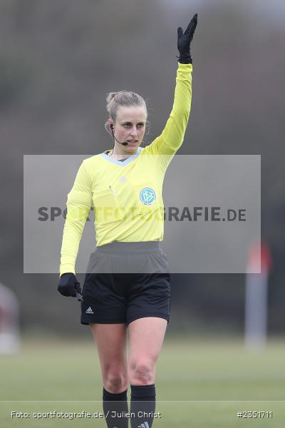 Schiedsrichter, Davina Lutz, Sportgelände, Randersacker, 15.02.2023, sport, action, Fussball, BFV, Freundschaftsspiel, Regionalliga Südwest, Regionalliga Bayern, TSV, FWK, TSV Steinbach Haiger, FC Würzburger Kickers - Bild-ID: 2351711 Schiedsrichter, Davina Lutz, Sportgelände, Randersacker, 15.02.2023, sport, action, Fussball, BFV, Freundschaftsspiel, Regionalliga Südwest, Regionalliga Bayern, TSV, FWK, TSV Steinbach Haiger, FC Würzburger Kickers - Bild-ID: 2351711