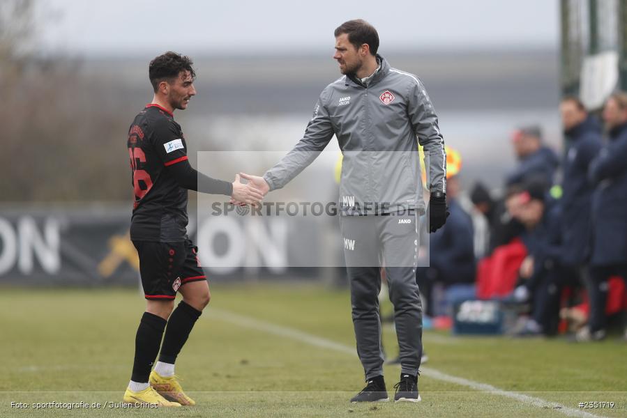 Domenico Alberico, Sportgelände, Randersacker, 15.02.2023, sport, action, Fussball, BFV, Freundschaftsspiel, Regionalliga Südwest, Regionalliga Bayern, TSV, FWK, TSV Steinbach Haiger, FC Würzburger Kickers - Bild-ID: 2351719 Domenico Alberico, Sportgelände, Randersacker, 15.02.2023, sport, action, Fussball, BFV, Freundschaftsspiel, Regionalliga Südwest, Regionalliga Bayern, TSV, FWK, TSV Steinbach Haiger, FC Würzburger Kickers - Bild-ID: 2351719
