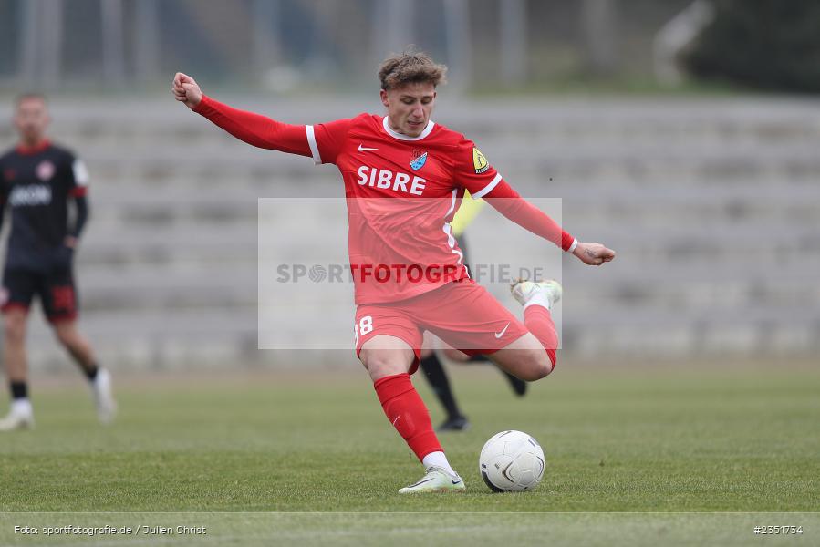 Mick Gudra, Sportgelände, Randersacker, 15.02.2023, sport, action, Fussball, BFV, Freundschaftsspiel, Regionalliga Südwest, Regionalliga Bayern, TSV, FWK, TSV Steinbach Haiger, FC Würzburger Kickers - Bild-ID: 2351734 Mick Gudra, Sportgelände, Randersacker, 15.02.2023, sport, action, Fussball, BFV, Freundschaftsspiel, Regionalliga Südwest, Regionalliga Bayern, TSV, FWK, TSV Steinbach Haiger, FC Würzburger Kickers - Bild-ID: 2351734