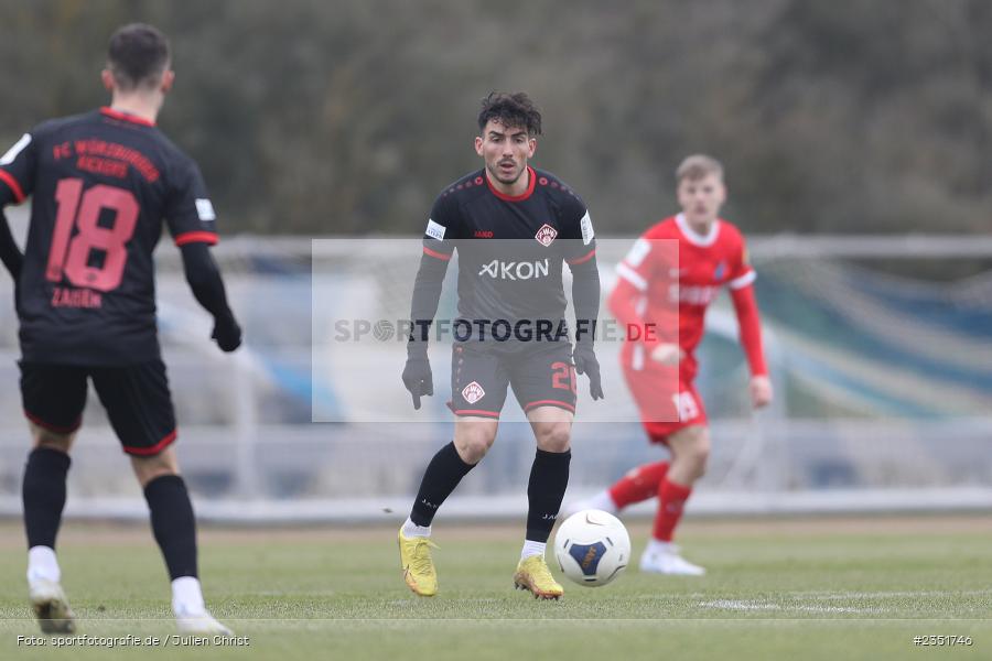 Domenico Alberico, Sportgelände, Randersacker, 15.02.2023, sport, action, Fussball, BFV, Freundschaftsspiel, Regionalliga Südwest, Regionalliga Bayern, TSV, FWK, TSV Steinbach Haiger, FC Würzburger Kickers - Bild-ID: 2351746 Domenico Alberico, Sportgelände, Randersacker, 15.02.2023, sport, action, Fussball, BFV, Freundschaftsspiel, Regionalliga Südwest, Regionalliga Bayern, TSV, FWK, TSV Steinbach Haiger, FC Würzburger Kickers - Bild-ID: 2351746