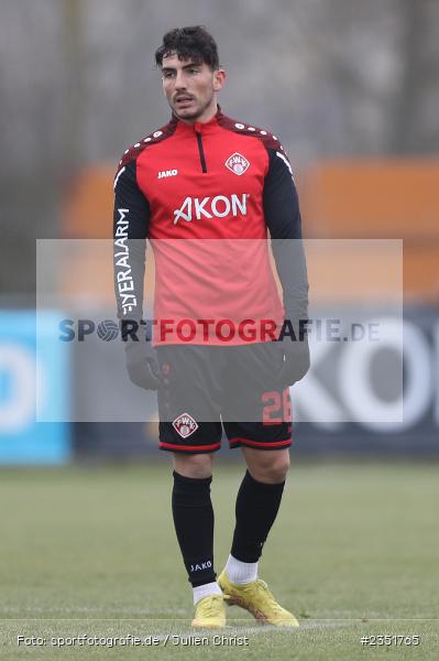 Domenico Alberico, Sportgelände, Randersacker, 15.02.2023, sport, action, Fussball, BFV, Freundschaftsspiel, Regionalliga Südwest, Regionalliga Bayern, TSV, FWK, TSV Steinbach Haiger, FC Würzburger Kickers - Bild-ID: 2351765 Domenico Alberico, Sportgelände, Randersacker, 15.02.2023, sport, action, Fussball, BFV, Freundschaftsspiel, Regionalliga Südwest, Regionalliga Bayern, TSV, FWK, TSV Steinbach Haiger, FC Würzburger Kickers - Bild-ID: 2351765
