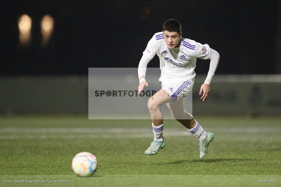 Younes Dahmani, Sportgelände Am Schönbusch, Aschaffenburg, 16.02.2023, sport, action, Fussball, BFV, Freundschaftsspiel, Bezirksliga Unterfranken West, Regionalliga Bayern, TuS 1893 Aschaffenburg-Leider, SV Viktoria Aschaffenburg - Bild-ID: 2351814 Younes Dahmani, Sportgelände Am Schönbusch, Aschaffenburg, 16.02.2023, sport, action, Fussball, BFV, Freundschaftsspiel, Bezirksliga Unterfranken West, Regionalliga Bayern, TuS 1893 Aschaffenburg-Leider, SV Viktoria Aschaffenburg - Bild-ID: 2351814