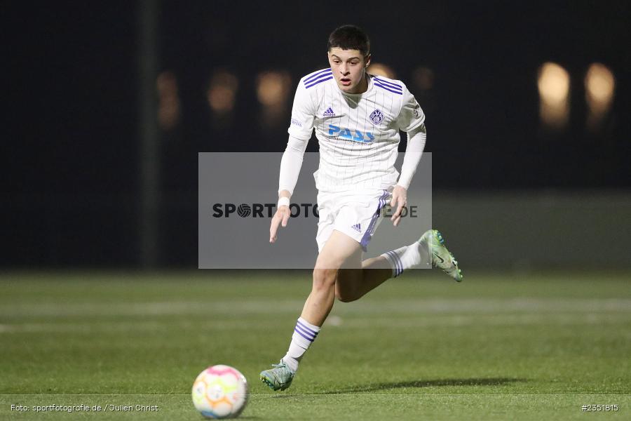 Younes Dahmani, Sportgelände Am Schönbusch, Aschaffenburg, 16.02.2023, sport, action, Fussball, BFV, Freundschaftsspiel, Bezirksliga Unterfranken West, Regionalliga Bayern, TuS 1893 Aschaffenburg-Leider, SV Viktoria Aschaffenburg - Bild-ID: 2351815 Younes Dahmani, Sportgelände Am Schönbusch, Aschaffenburg, 16.02.2023, sport, action, Fussball, BFV, Freundschaftsspiel, Bezirksliga Unterfranken West, Regionalliga Bayern, TuS 1893 Aschaffenburg-Leider, SV Viktoria Aschaffenburg - Bild-ID: 2351815