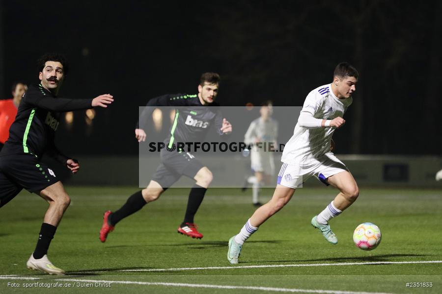 Younes Dahmani, Sportgelände Am Schönbusch, Aschaffenburg, 16.02.2023, sport, action, Fussball, BFV, Freundschaftsspiel, Bezirksliga Unterfranken West, Regionalliga Bayern, TuS 1893 Aschaffenburg-Leider, SV Viktoria Aschaffenburg - Bild-ID: 2351833 Younes Dahmani, Sportgelände Am Schönbusch, Aschaffenburg, 16.02.2023, sport, action, Fussball, BFV, Freundschaftsspiel, Bezirksliga Unterfranken West, Regionalliga Bayern, TuS 1893 Aschaffenburg-Leider, SV Viktoria Aschaffenburg - Bild-ID: 2351833