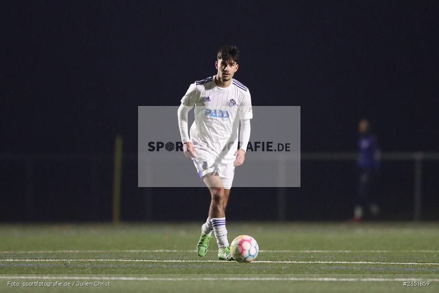 Arda Nadaroglu, Sportgelände Am Schönbusch, Aschaffenburg, 16.02.2023, sport, action, Fussball, BFV, Freundschaftsspiel, Bezirksliga Unterfranken West, Regionalliga Bayern, TuS 1893 Aschaffenburg-Leider, SV Viktoria Aschaffenburg - Bild-ID: 2351859