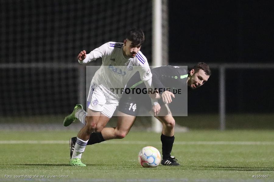 Arda Nadaroglu, Sportgelände Am Schönbusch, Aschaffenburg, 16.02.2023, sport, action, Fussball, BFV, Freundschaftsspiel, Bezirksliga Unterfranken West, Regionalliga Bayern, TuS 1893 Aschaffenburg-Leider, SV Viktoria Aschaffenburg - Bild-ID: 2351867