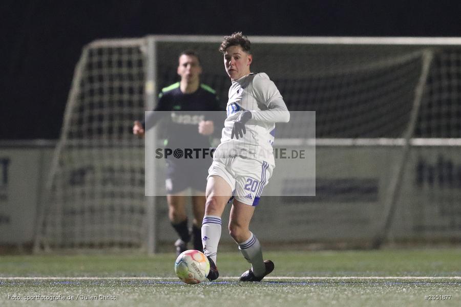 Lennart Laub, Sportgelände Am Schönbusch, Aschaffenburg, 16.02.2023, sport, action, Fussball, BFV, Freundschaftsspiel, Bezirksliga Unterfranken West, Regionalliga Bayern, TuS 1893 Aschaffenburg-Leider, SV Viktoria Aschaffenburg - Bild-ID: 2351877 Lennart Laub, Sportgelände Am Schönbusch, Aschaffenburg, 16.02.2023, sport, action, Fussball, BFV, Freundschaftsspiel, Bezirksliga Unterfranken West, Regionalliga Bayern, TuS 1893 Aschaffenburg-Leider, SV Viktoria Aschaffenburg - Bild-ID: 2351877