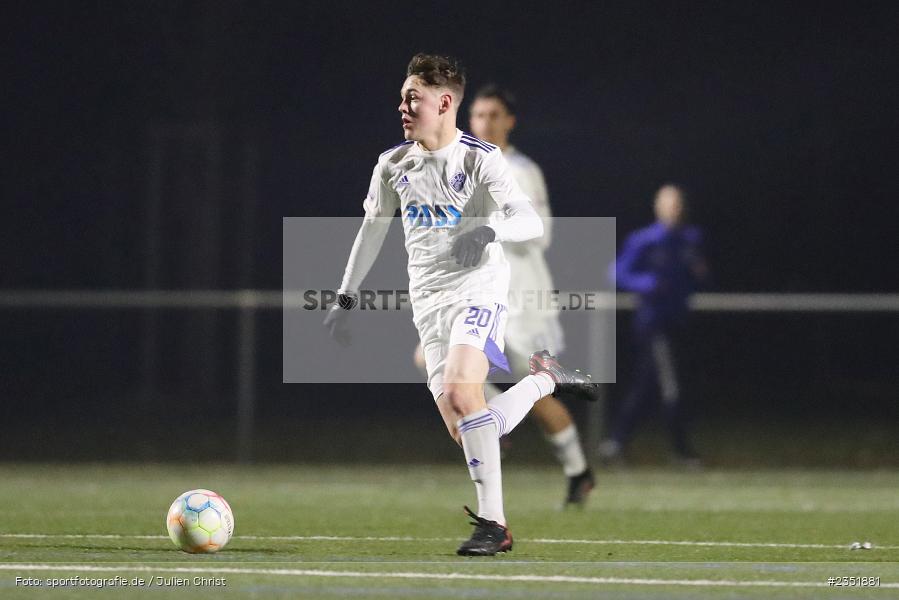 Lennart Laub, Sportgelände Am Schönbusch, Aschaffenburg, 16.02.2023, sport, action, Fussball, BFV, Freundschaftsspiel, Bezirksliga Unterfranken West, Regionalliga Bayern, TuS 1893 Aschaffenburg-Leider, SV Viktoria Aschaffenburg - Bild-ID: 2351881 Lennart Laub, Sportgelände Am Schönbusch, Aschaffenburg, 16.02.2023, sport, action, Fussball, BFV, Freundschaftsspiel, Bezirksliga Unterfranken West, Regionalliga Bayern, TuS 1893 Aschaffenburg-Leider, SV Viktoria Aschaffenburg - Bild-ID: 2351881