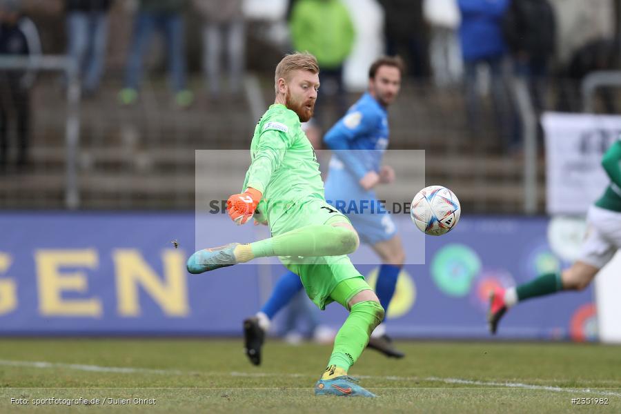 Felix Thiel, Willy-Sachs-Stadion, Schweinfurt, 18.02.2023, sport, action, Fussball, BFV, 24. Spieltag, Regionalliga Bayern, FVI, FC05, FV Illertissen, 1. FC Schweinfurt - Bild-ID: 2351982