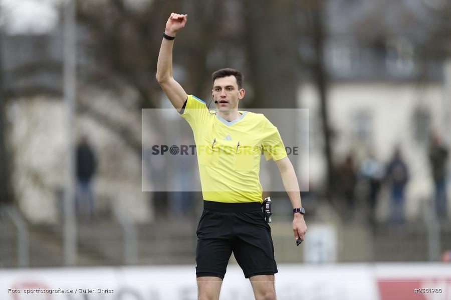 Felix Grund, Willy-Sachs-Stadion, Schweinfurt, 18.02.2023, sport, action, Fussball, BFV, 24. Spieltag, Regionalliga Bayern, FVI, FC05, FV Illertissen, 1. FC Schweinfurt - Bild-ID: 2351985