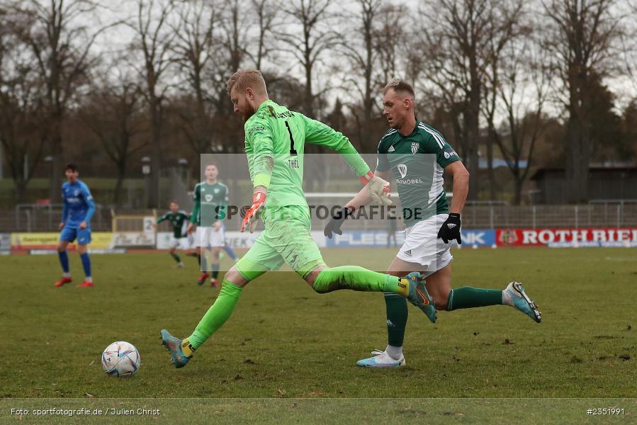 Felix Thiel, Willy-Sachs-Stadion, Schweinfurt, 18.02.2023, sport, action, Fussball, BFV, 24. Spieltag, Regionalliga Bayern, FVI, FC05, FV Illertissen, 1. FC Schweinfurt - Bild-ID: 2351991