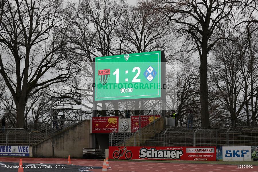 LED, Ergebnis, Endstand, Anzeigetafel, Willy-Sachs-Stadion, Schweinfurt, 18.02.2023, sport, action, Fussball, BFV, 24. Spieltag, Regionalliga Bayern, FVI, FC05, FV Illertissen, 1. FC Schweinfurt - Bild-ID: 2351992