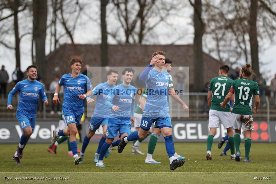 Torjubel, Kevin Frisorger, Willy-Sachs-Stadion, Schweinfurt, 18.02.2023, sport, action, Fussball, BFV, 24. Spieltag, Regionalliga Bayern, FVI, FC05, FV Illertissen, 1. FC Schweinfurt - Bild-ID: 2351995