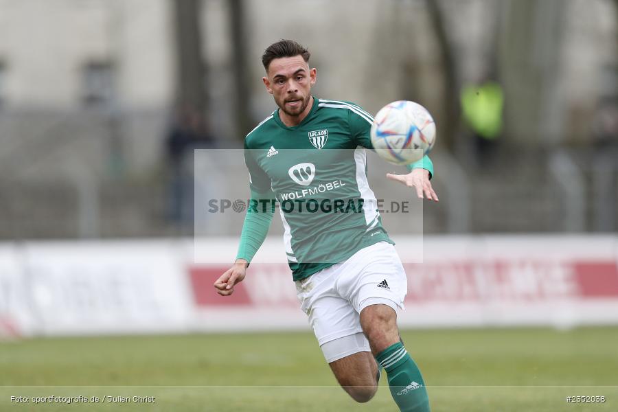 Severo Sturm, Willy-Sachs-Stadion, Schweinfurt, 18.02.2023, sport, action, Fussball, BFV, 24. Spieltag, Regionalliga Bayern, FVI, FC05, FV Illertissen, 1. FC Schweinfurt - Bild-ID: 2352038