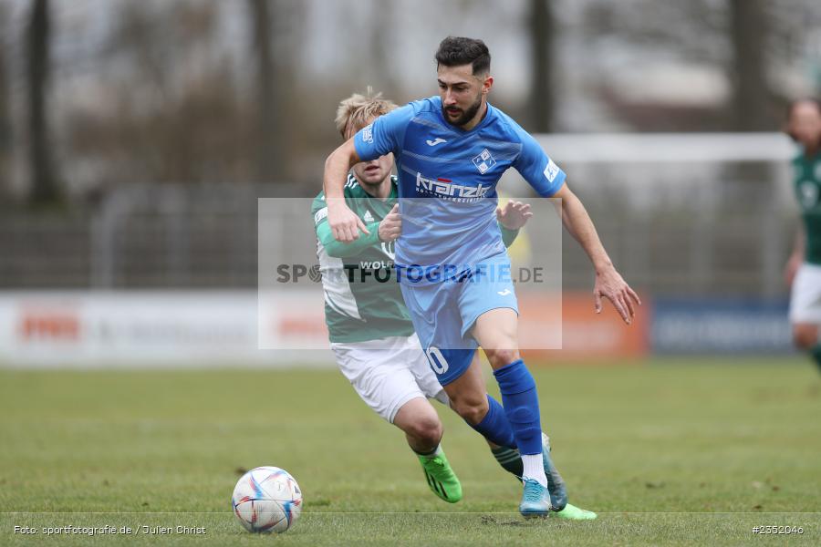 Gökalp Kilic, Willy-Sachs-Stadion, Schweinfurt, 18.02.2023, sport, action, Fussball, BFV, 24. Spieltag, Regionalliga Bayern, FVI, FC05, FV Illertissen, 1. FC Schweinfurt - Bild-ID: 2352046