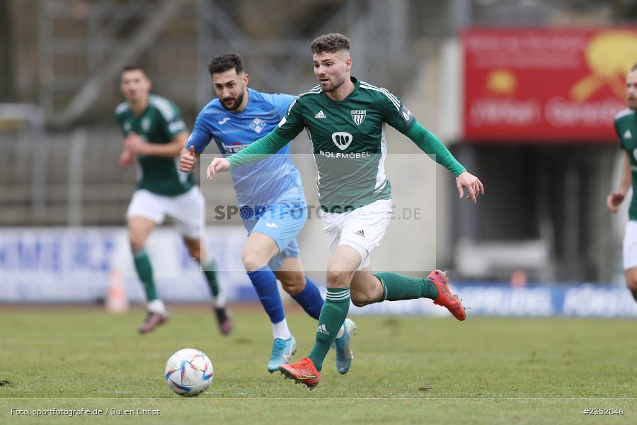 Jacob Engel, Willy-Sachs-Stadion, Schweinfurt, 18.02.2023, sport, action, Fussball, BFV, 24. Spieltag, Regionalliga Bayern, FVI, FC05, FV Illertissen, 1. FC Schweinfurt - Bild-ID: 2352048