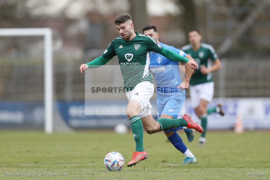 Jacob Engel, Willy-Sachs-Stadion, Schweinfurt, 18.02.2023, sport, action, Fussball, BFV, 24. Spieltag, Regionalliga Bayern, FVI, FC05, FV Illertissen, 1. FC Schweinfurt - Bild-ID: 2352049