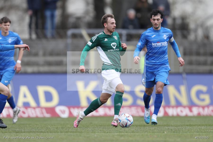 Felix Schwarzholz, Willy-Sachs-Stadion, Schweinfurt, 18.02.2023, sport, action, Fussball, BFV, 24. Spieltag, Regionalliga Bayern, FVI, FC05, FV Illertissen, 1. FC Schweinfurt - Bild-ID: 2352050