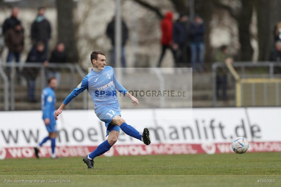 Darius Held, Willy-Sachs-Stadion, Schweinfurt, 18.02.2023, sport, action, Fussball, BFV, 24. Spieltag, Regionalliga Bayern, FVI, FC05, FV Illertissen, 1. FC Schweinfurt - Bild-ID: 2352053