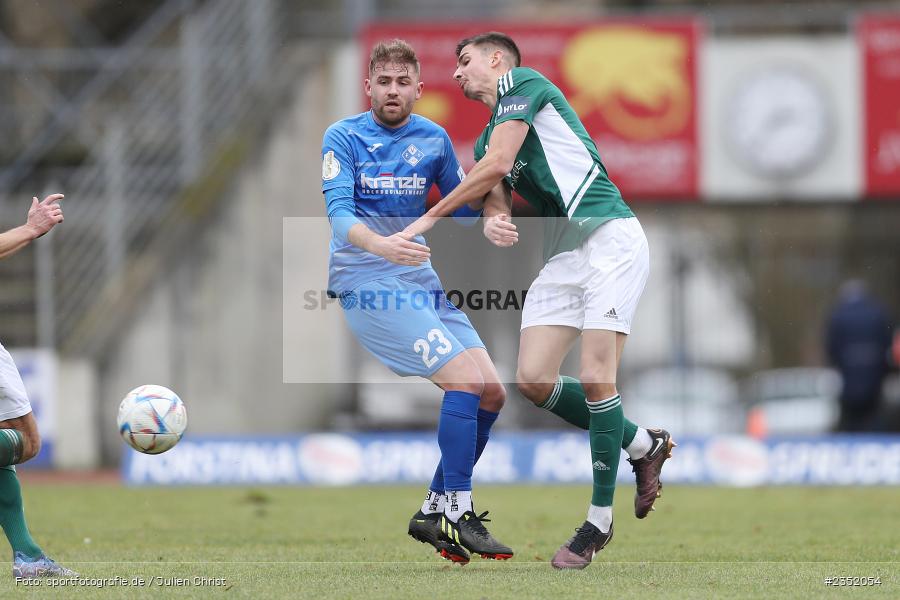 Hannes Pöschl, Willy-Sachs-Stadion, Schweinfurt, 18.02.2023, sport, action, Fussball, BFV, 24. Spieltag, Regionalliga Bayern, FVI, FC05, FV Illertissen, 1. FC Schweinfurt - Bild-ID: 2352054