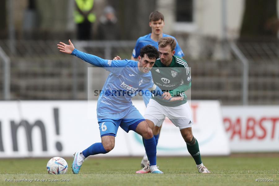 Fabio Maiolo, Willy-Sachs-Stadion, Schweinfurt, 18.02.2023, sport, action, Fussball, BFV, 24. Spieltag, Regionalliga Bayern, FVI, FC05, FV Illertissen, 1. FC Schweinfurt - Bild-ID: 2352064
