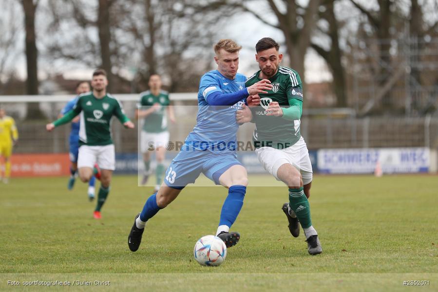 Severo Sturm, Willy-Sachs-Stadion, Schweinfurt, 18.02.2023, sport, action, Fussball, BFV, 24. Spieltag, Regionalliga Bayern, FVI, FC05, FV Illertissen, 1. FC Schweinfurt - Bild-ID: 2352071