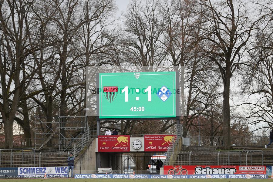 Anzeigetafel, Willy-Sachs-Stadion, Schweinfurt, 18.02.2023, sport, action, Fussball, BFV, 24. Spieltag, Regionalliga Bayern, FVI, FC05, FV Illertissen, 1. FC Schweinfurt - Bild-ID: 2352083