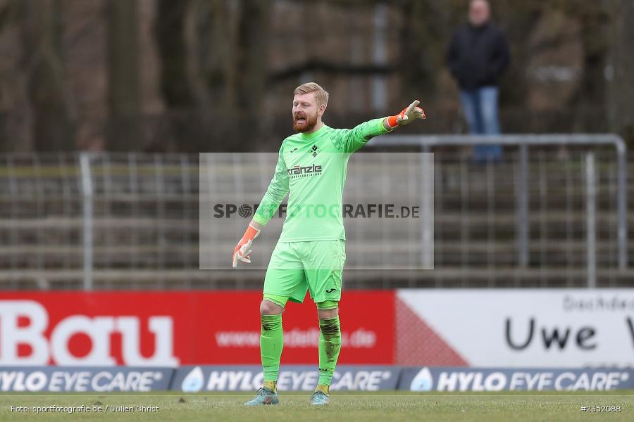 Felix Thiel, Willy-Sachs-Stadion, Schweinfurt, 18.02.2023, sport, action, Fussball, BFV, 24. Spieltag, Regionalliga Bayern, FVI, FC05, FV Illertissen, 1. FC Schweinfurt - Bild-ID: 2352088
