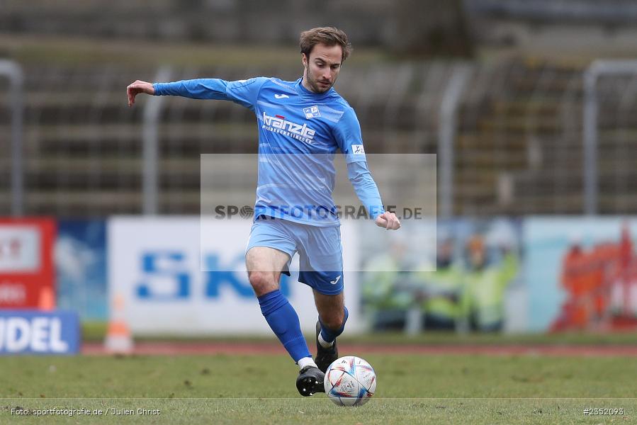 Nicola Della Schiava, Willy-Sachs-Stadion, Schweinfurt, 18.02.2023, sport, action, Fussball, BFV, 24. Spieltag, Regionalliga Bayern, FVI, FC05, FV Illertissen, 1. FC Schweinfurt - Bild-ID: 2352093
