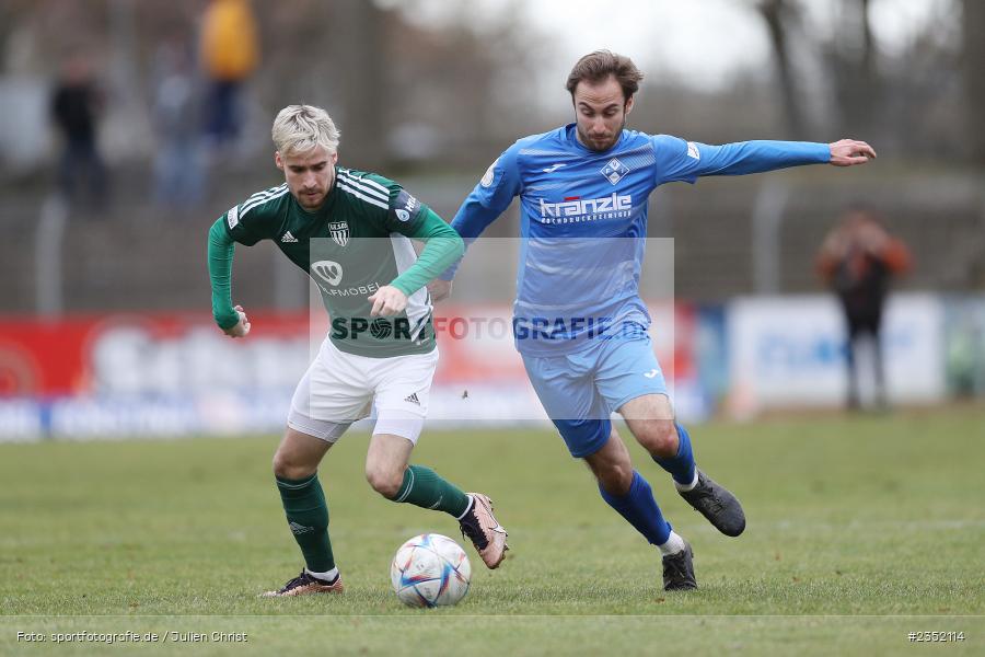 Nicola Della Schiava, Willy-Sachs-Stadion, Schweinfurt, 18.02.2023, sport, action, Fussball, BFV, 24. Spieltag, Regionalliga Bayern, FVI, FC05, FV Illertissen, 1. FC Schweinfurt - Bild-ID: 2352114
