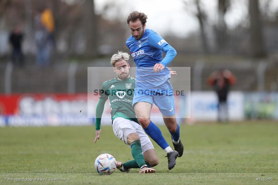 Nicola Della Schiava, Willy-Sachs-Stadion, Schweinfurt, 18.02.2023, sport, action, Fussball, BFV, 24. Spieltag, Regionalliga Bayern, FVI, FC05, FV Illertissen, 1. FC Schweinfurt - Bild-ID: 2352115
