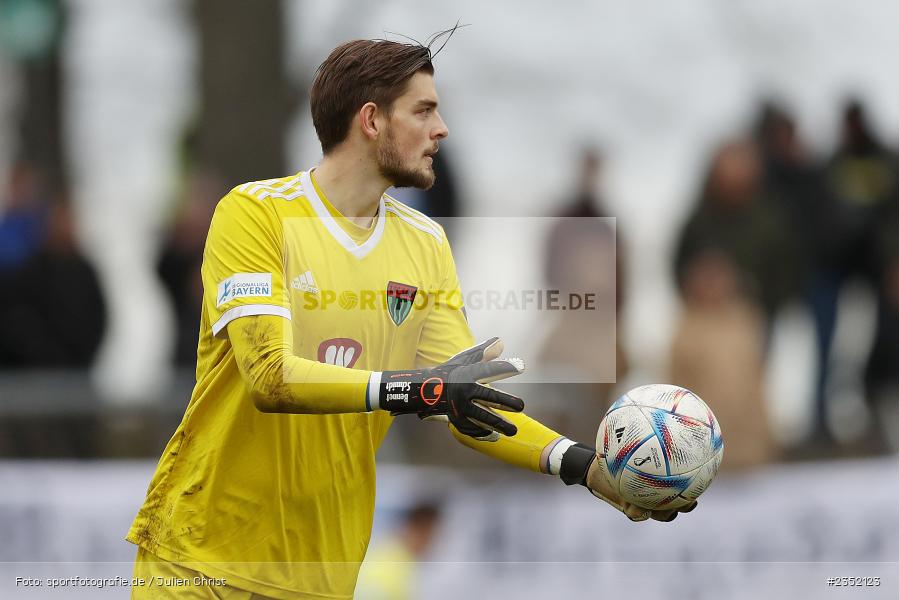 Bennet Schmidt, Willy-Sachs-Stadion, Schweinfurt, 18.02.2023, sport, action, Fussball, BFV, 24. Spieltag, Regionalliga Bayern, FVI, FC05, FV Illertissen, 1. FC Schweinfurt - Bild-ID: 2352123