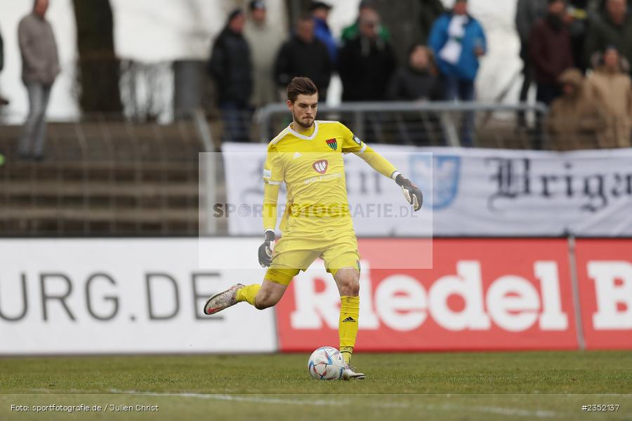 Bennet Schmidt, Willy-Sachs-Stadion, Schweinfurt, 18.02.2023, sport, action, Fussball, BFV, 24. Spieltag, Regionalliga Bayern, FVI, FC05, FV Illertissen, 1. FC Schweinfurt - Bild-ID: 2352137