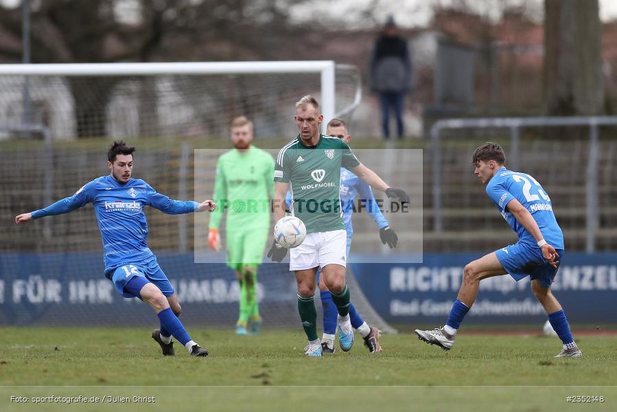 Benjamin Hadžić, Willy-Sachs-Stadion, Schweinfurt, 18.02.2023, sport, action, Fussball, BFV, 24. Spieltag, Regionalliga Bayern, FVI, FC05, FV Illertissen, 1. FC Schweinfurt - Bild-ID: 2352148