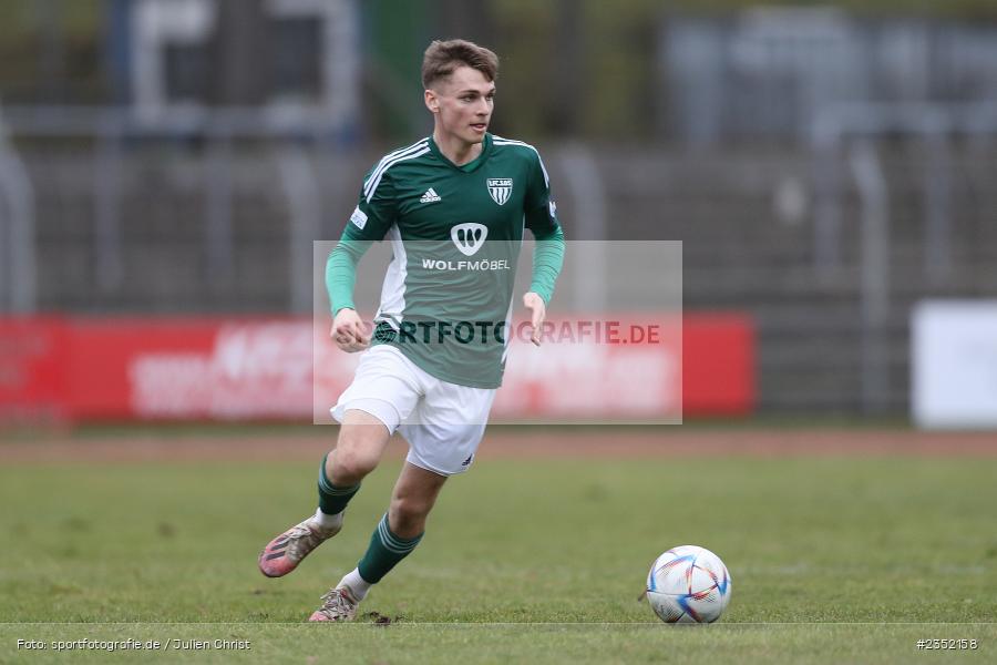 Julius Landeck, Willy-Sachs-Stadion, Schweinfurt, 18.02.2023, sport, action, Fussball, BFV, 24. Spieltag, Regionalliga Bayern, FVI, FC05, FV Illertissen, 1. FC Schweinfurt - Bild-ID: 2352158