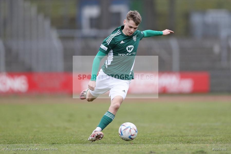 Julius Landeck, Willy-Sachs-Stadion, Schweinfurt, 18.02.2023, sport, action, Fussball, BFV, 24. Spieltag, Regionalliga Bayern, FVI, FC05, FV Illertissen, 1. FC Schweinfurt - Bild-ID: 2352160