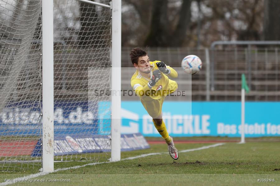 Bennet Schmidt, Willy-Sachs-Stadion, Schweinfurt, 18.02.2023, sport, action, Fussball, BFV, 24. Spieltag, Regionalliga Bayern, FVI, FC05, FV Illertissen, 1. FC Schweinfurt - Bild-ID: 2352198