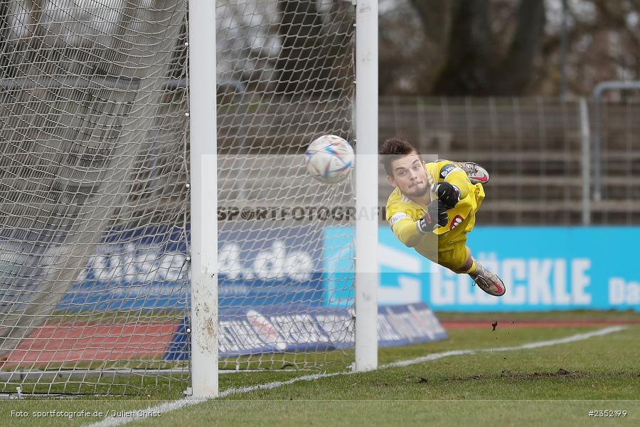 Bennet Schmidt, Willy-Sachs-Stadion, Schweinfurt, 18.02.2023, sport, action, Fussball, BFV, 24. Spieltag, Regionalliga Bayern, FVI, FC05, FV Illertissen, 1. FC Schweinfurt - Bild-ID: 2352199