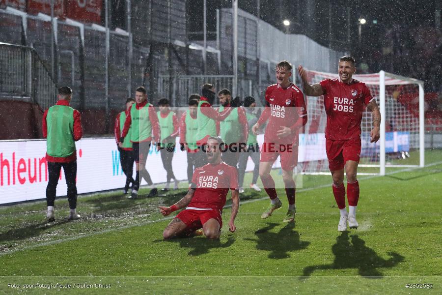 Torjubel, Kevin Hingerl, FLYERALARM Arena, Würzburg, 24.02.2023, sport, action, Fussball, BFV, 25. Spieltag, Regionalliga Bayern, TGM, FWK, Türkgücü München, FC Würzburger Kickers - Bild-ID: 2352587