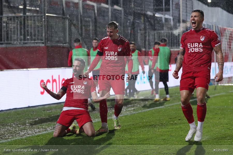 Torjubel, Kevin Hingerl, FLYERALARM Arena, Würzburg, 24.02.2023, sport, action, Fussball, BFV, 25. Spieltag, Regionalliga Bayern, TGM, FWK, Türkgücü München, FC Würzburger Kickers - Bild-ID: 2352590 Torjubel, Kevin Hingerl, FLYERALARM Arena, Würzburg, 24.02.2023, sport, action, Fussball, BFV, 25. Spieltag, Regionalliga Bayern, TGM, FWK, Türkgücü München, FC Würzburger Kickers - Bild-ID: 2352590